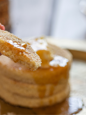 Traditional Semolina Galette "Harcha" dish