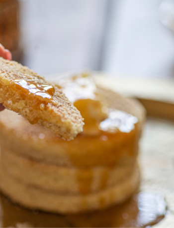 Traditional Semolina Galette "Harcha" dish