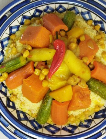 Moroccan couscous dish