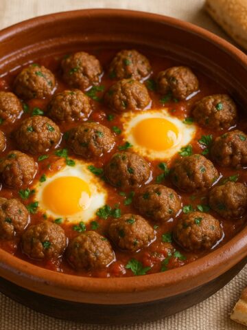 Moroccan Meatball and Egg Tagine